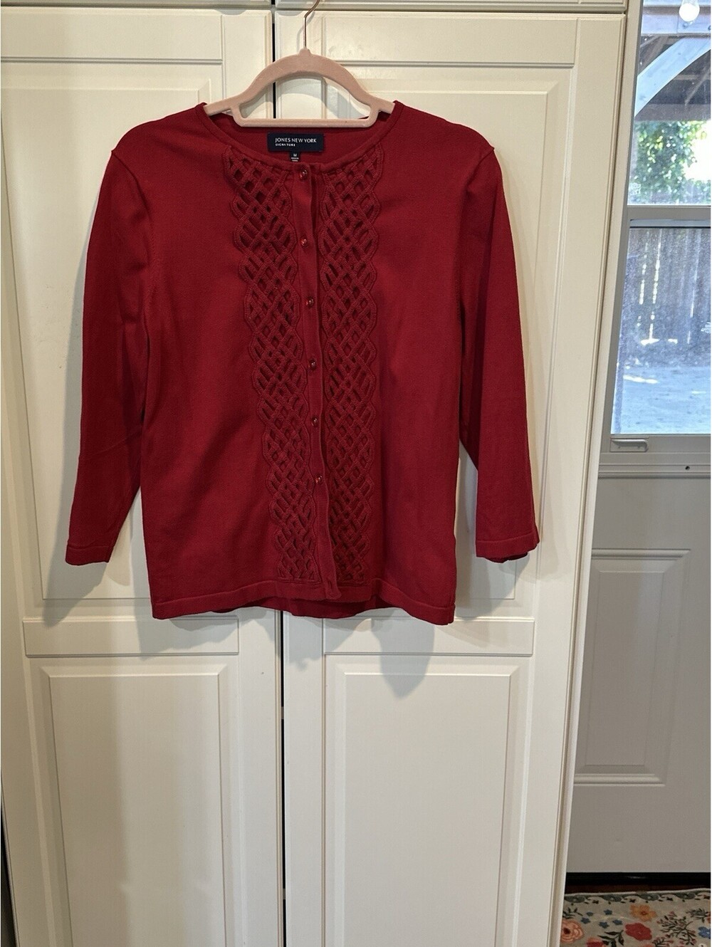 Jones of New York Signature Women's Red Cardigan Size M